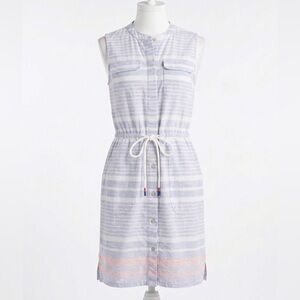 Vineyard Vines Light Blue and Coral Striped Dress